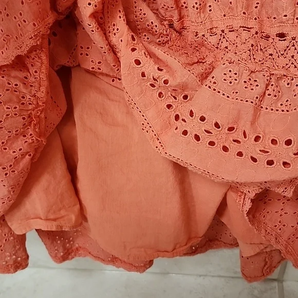 🧡 BOSTON PROPER Apricot OMBRE Crochet Maxi Skirt 🧡